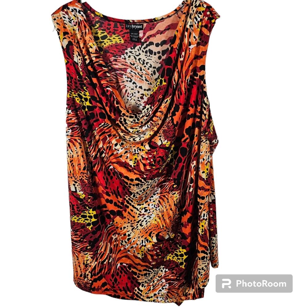 Lane Bryant Sleeveless Animal Print Top Women's Size 26/28W